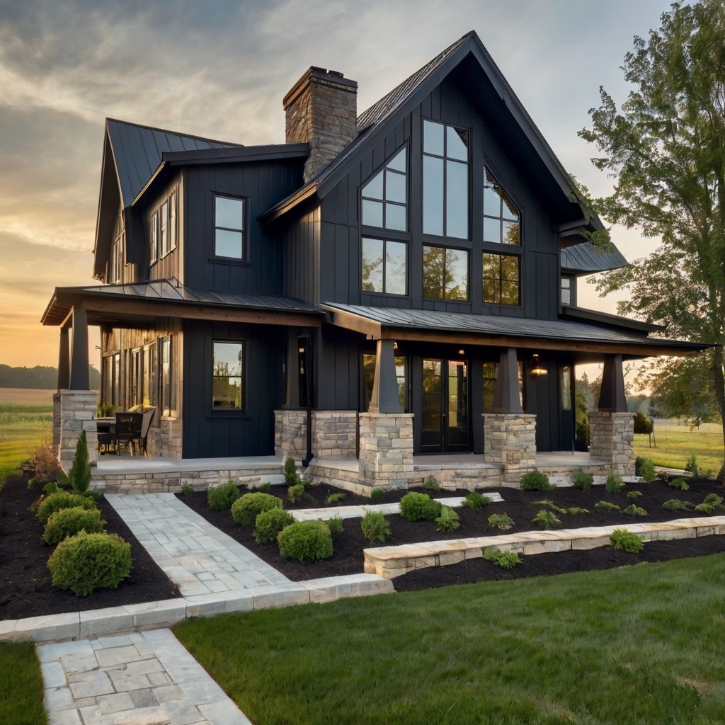 8 Stunning Farmhouse Designs for Every Lifestyle and Budget 10 black farmhouse exterior – 8 stunning farmhouse designs for every lifestyle and budget